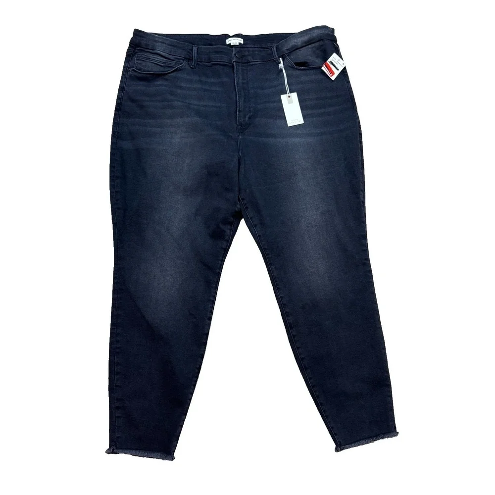 GOOD AMERICAN Good Legs Black Sculpting Skinny Jeans Plus Size 28 - 32 NEW‎